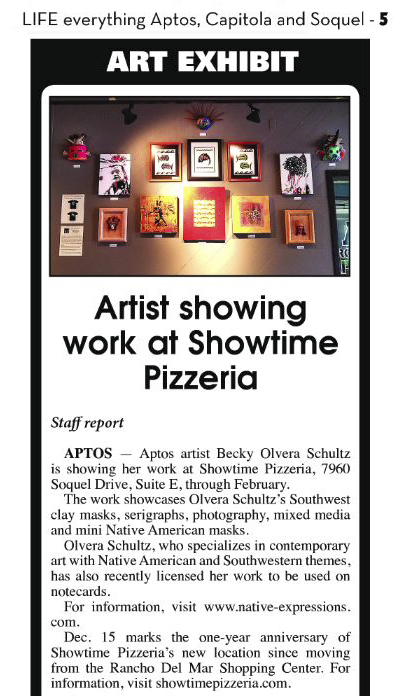 Local Publicity for Current Exhibit