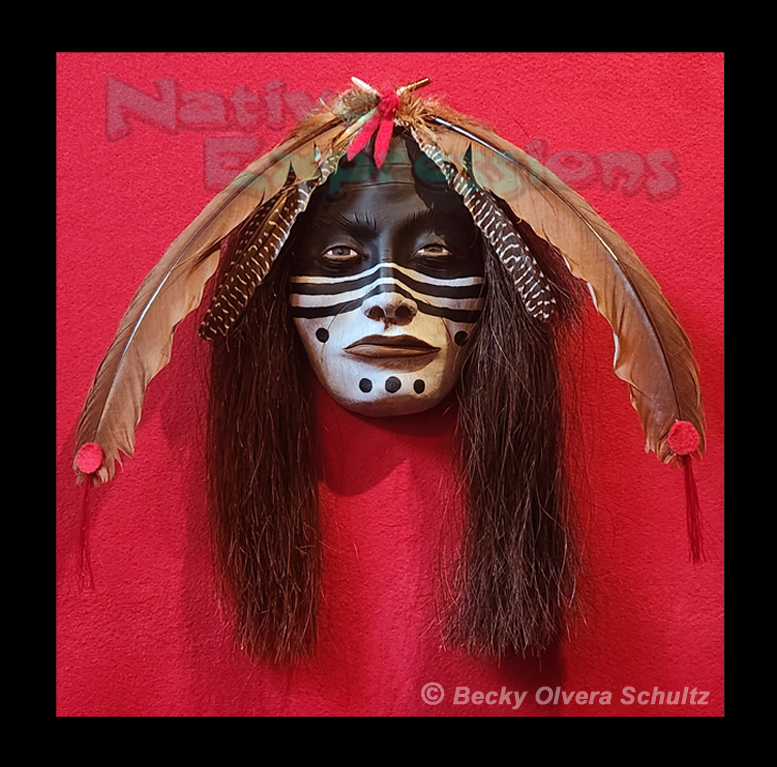 Native American Clay Mask, Sneak Up